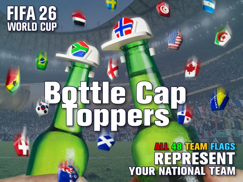 World Cup 2026 Bottle Cap Toppers – Fan Edition