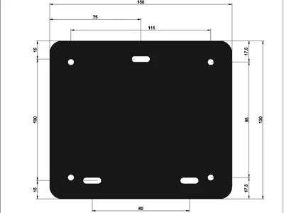 Motorcycle license plate holder