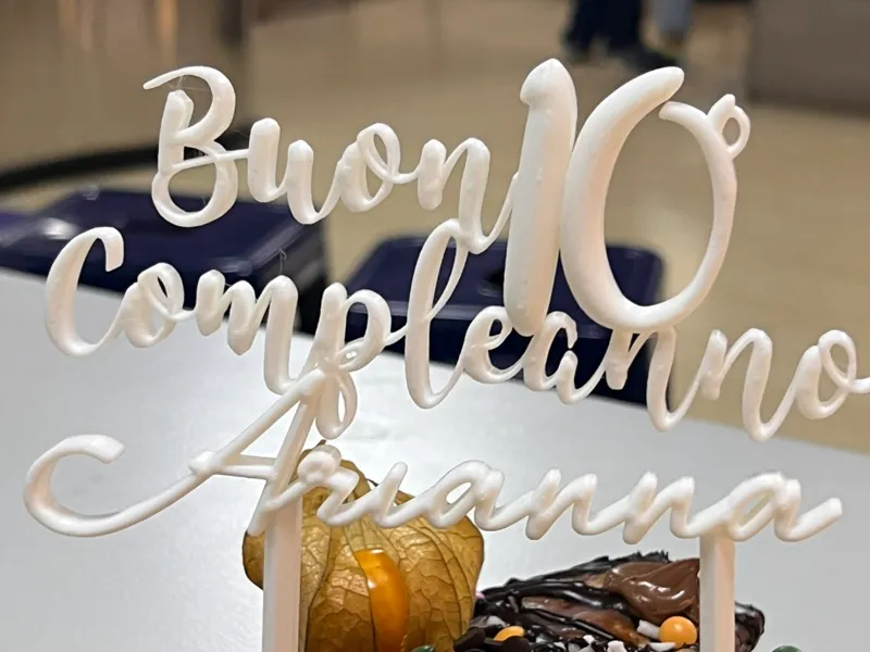 Cake topper "10" Compleanno