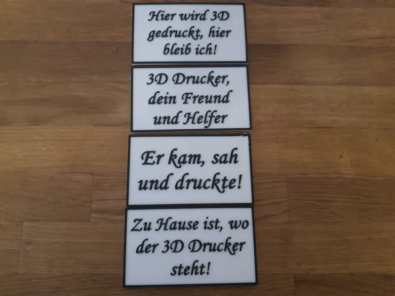 Spruch Schilder