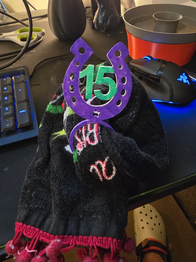 Sweet 15 (Quinceañera) Napkin holder horse shoe