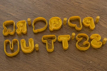 Modelo para impresión 3D: Abecedario Bubble Cortantes y Sellos de galletitas — vista de referencia 4
