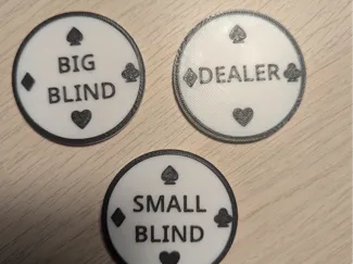Small, Big Blind und Dealer Chip