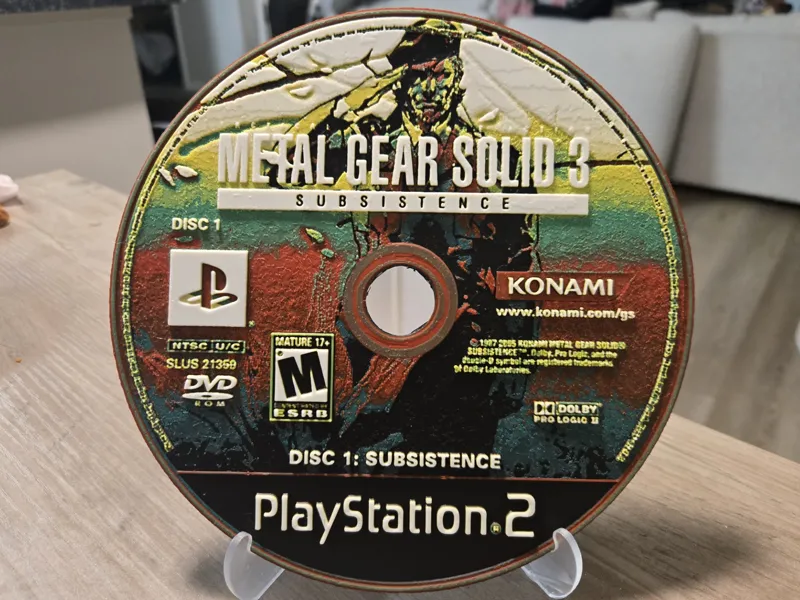 PS2 Disc Art | Metal Gear Solid 3