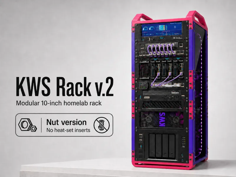 KWS Rack v.2 - Nut-Based Frame (No Brass Inserts)