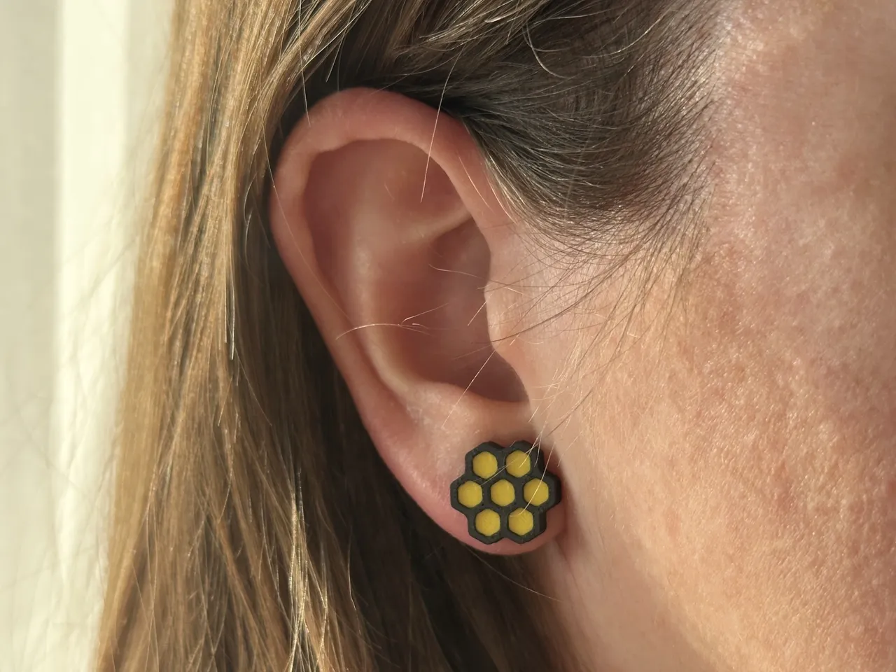 Honeycomb Earrings view 2