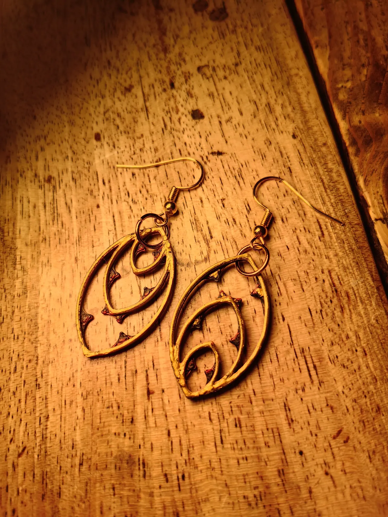 Gothic Vesica Piscis Earrings #1 view 2