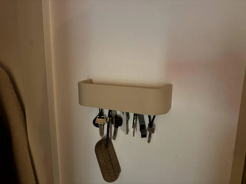 ScandiWood Key Hanger – No-Drill Mount (Wood PLA)