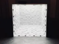 Boîte de fond cube magnétique avec bandeau LED optionnel — photo 1