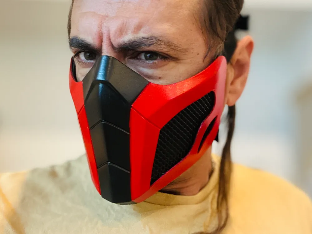 Pieza para disfraz o exhibición: Ermac Alternative mask - Soul Eater. Referencia del modelo original.