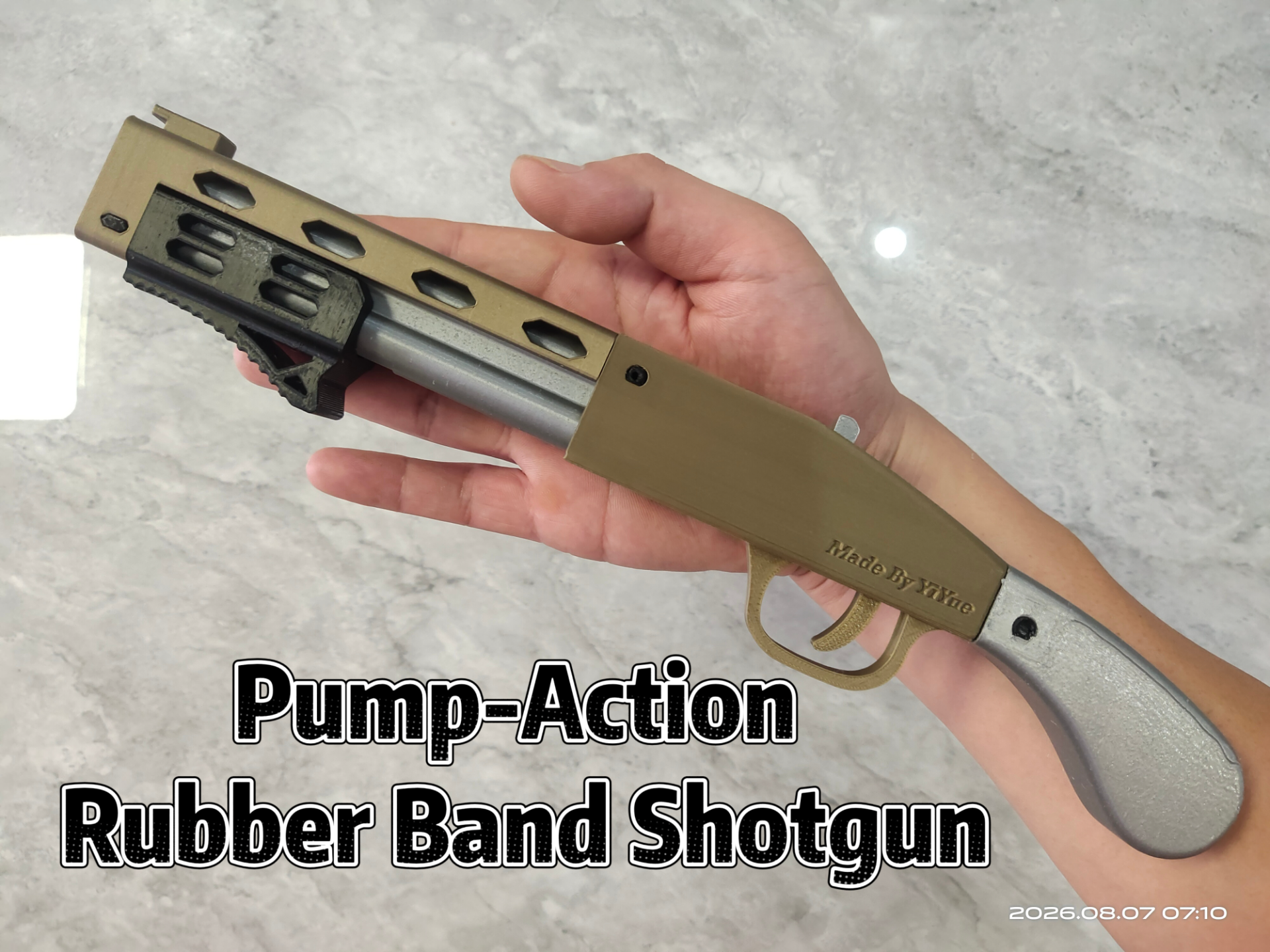 Pump-Action Rubber Band Shotgun - 1