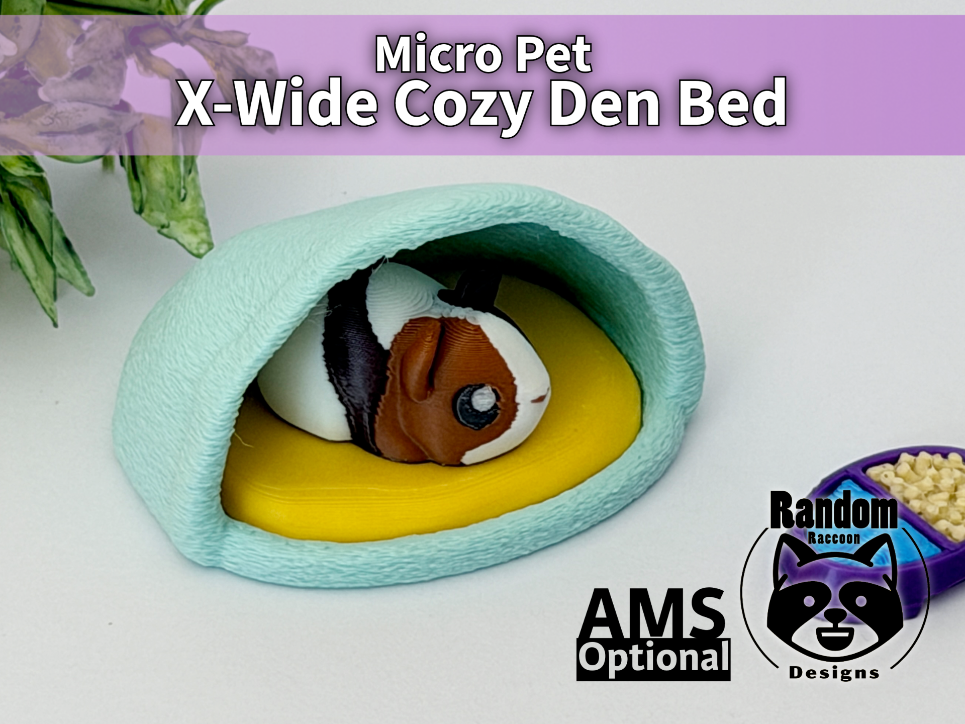 X-Wide Cozy Den Bed for Micro Pets