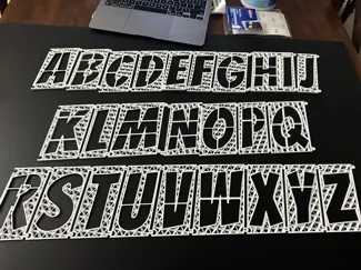 Customizable 4in sign lettering stencils