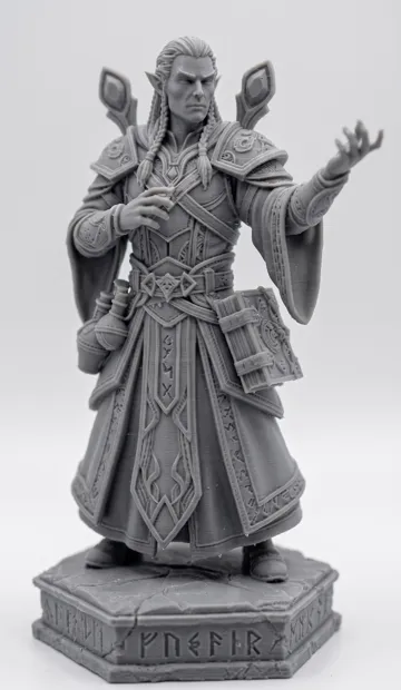 Figura decorativa: Highly Detailed Elf Wizard Miniature — vista de referencia 4