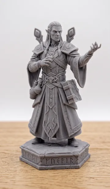 Figura decorativa: Highly Detailed Elf Wizard Miniature — vista de referencia 3