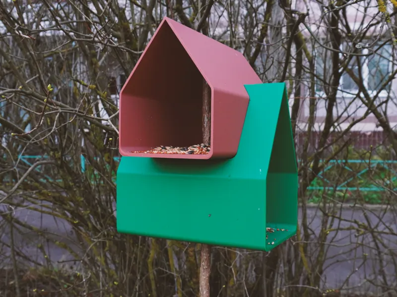 Big bird feeder for garden and yard. Two  plates.