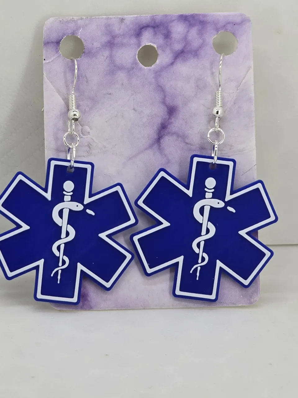 Caduceo, DNA, Syringe Earrings view 4