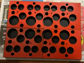 8 Cyl engine valve organizer. Made for SBC Chevy