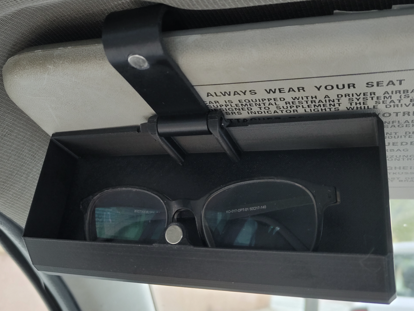Hidden Magnetic Car Glasses Holder