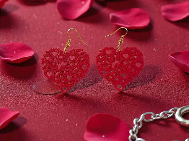 A thousand little hearts of love earrings