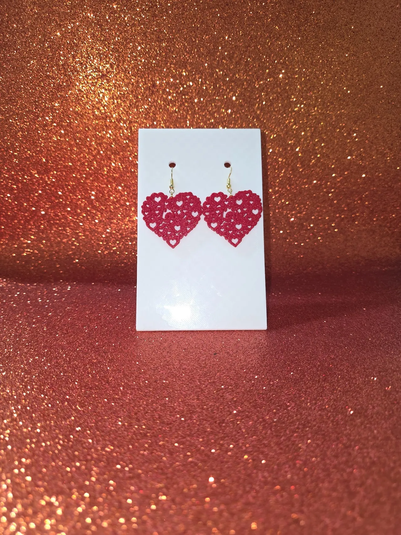 A thousand little hearts of love earrings view 2