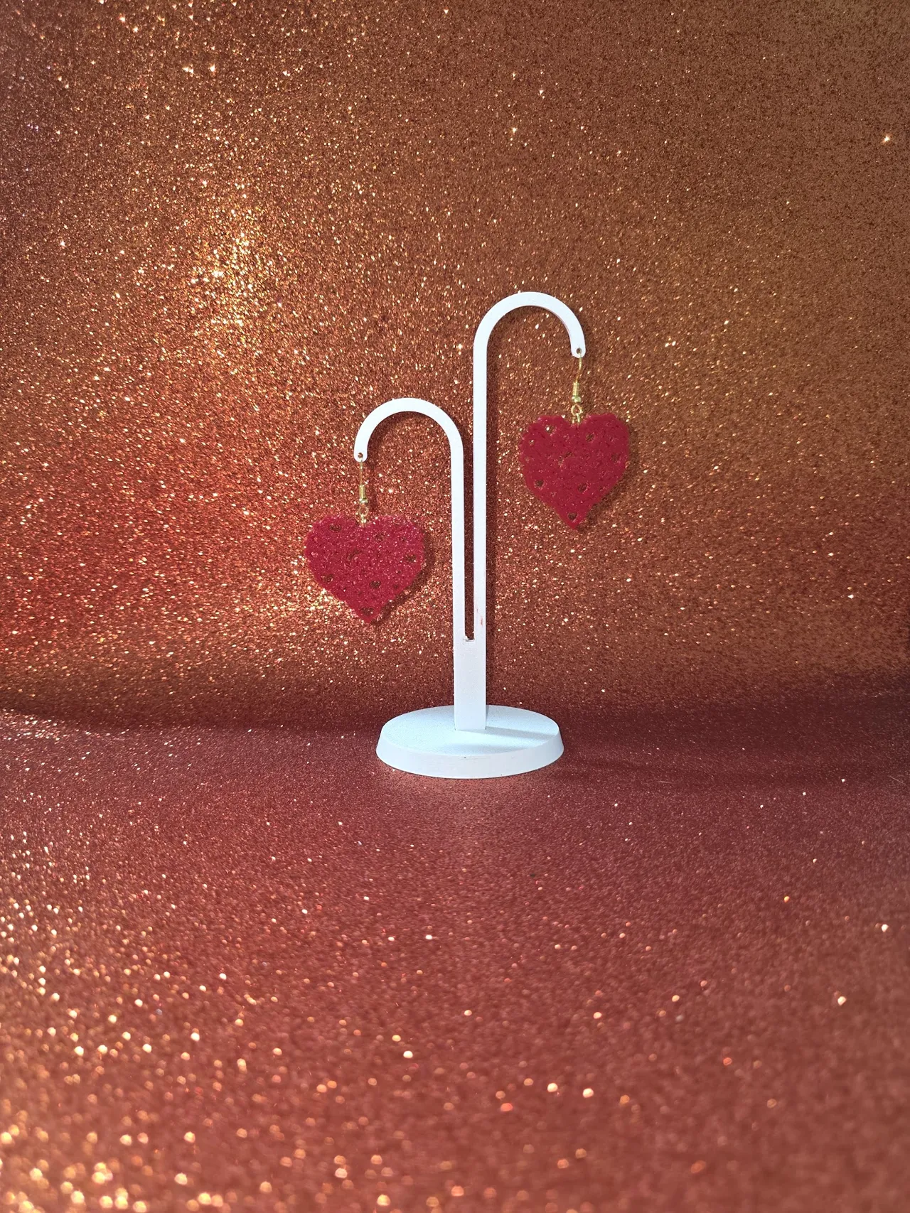 A thousand little hearts of love earrings view 3
