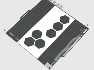 Hexagon Stencil & Paint Swatches