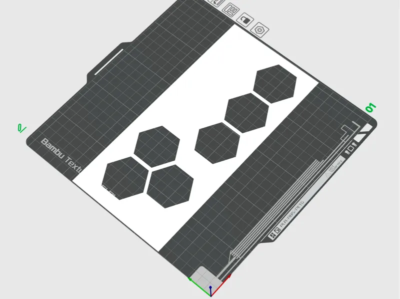 Hexagon Stencil & Paint Swatches