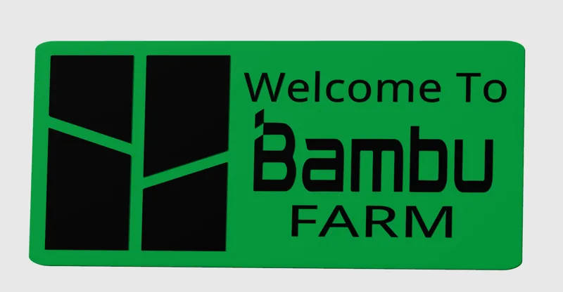 Bambu Farm Sign