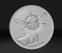 Pièce Vaporeon en relief — collector Pokémon — photo 3