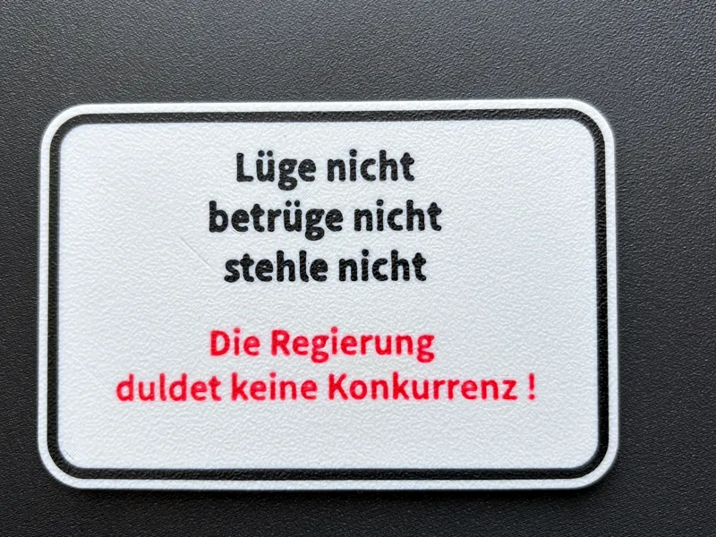 Lustiges Sprücheschild..