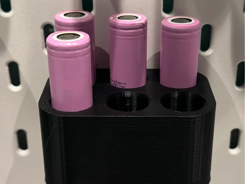 Ikea Skadis 18650 battery holder