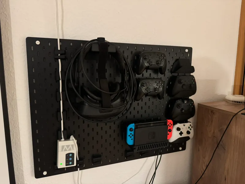 Valve Index Skadis holder with simple hooks