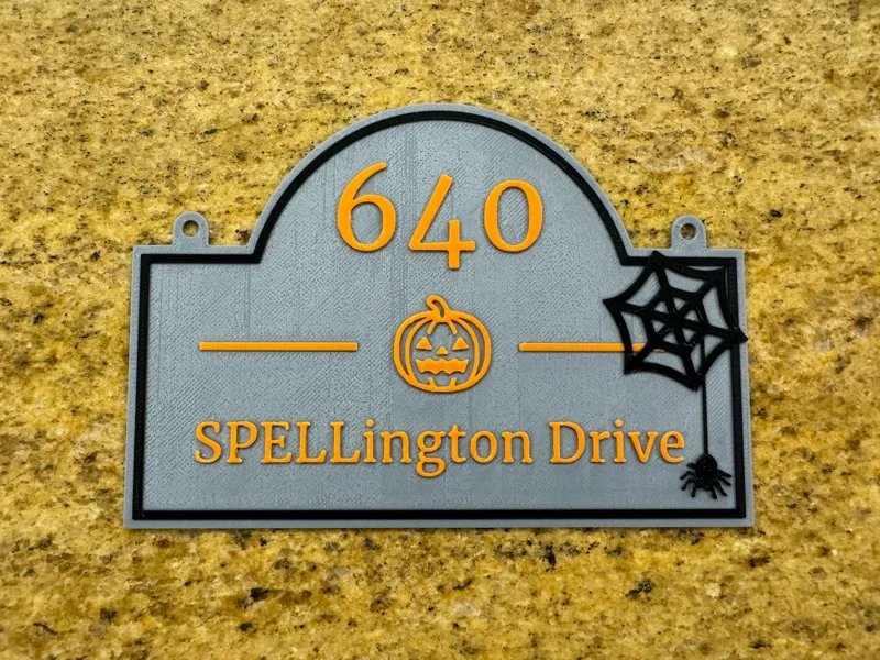 Halloween address sign