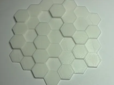 Hexagon layer pattern wall decor