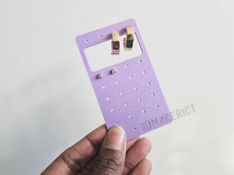 Travel Earring Holder - Hoop Cutout - 28 Holes view 3