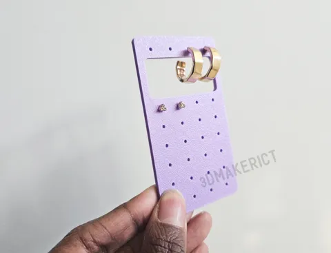 Travel Earring Holder - Hoop Cutout - 28 Holes view 2