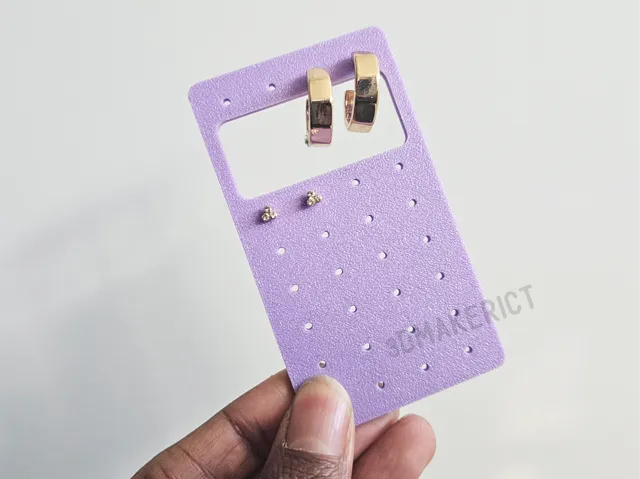 Travel Earring Holder - Hoop Cutout - 28 Holes