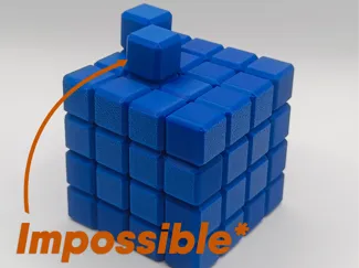 Unmögliches 3D Wurfel-Puzzle mit einem Twist