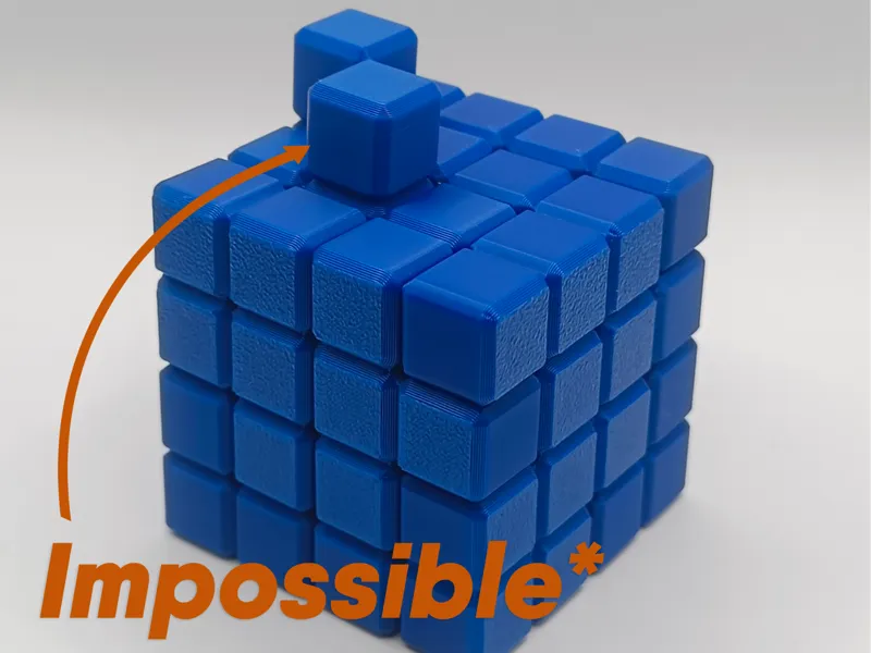 Unmögliches 3D Wurfel-Puzzle mit einem Twist