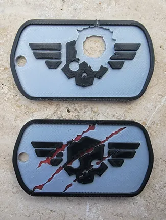 Helldivers 2 Battle Damaged Dog Tags