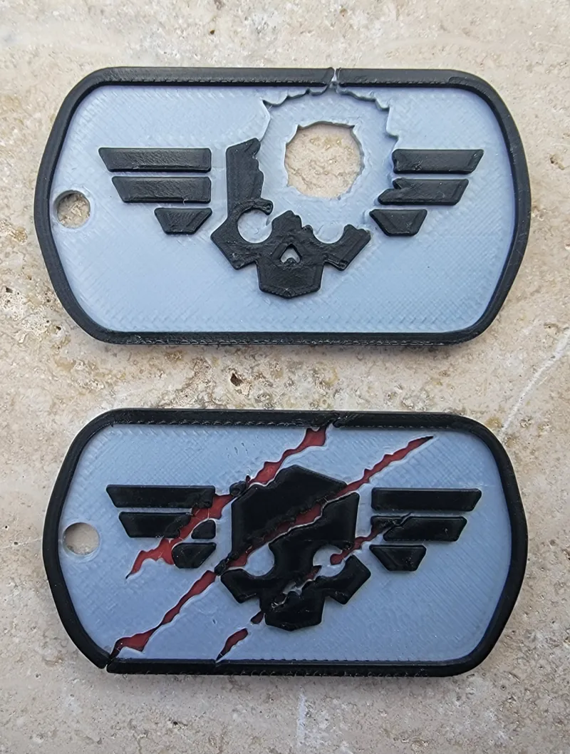 Helldivers 2 Battle Damaged Dog Tags
