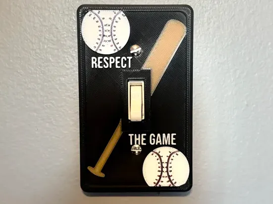 Baseball Light Switch Cover