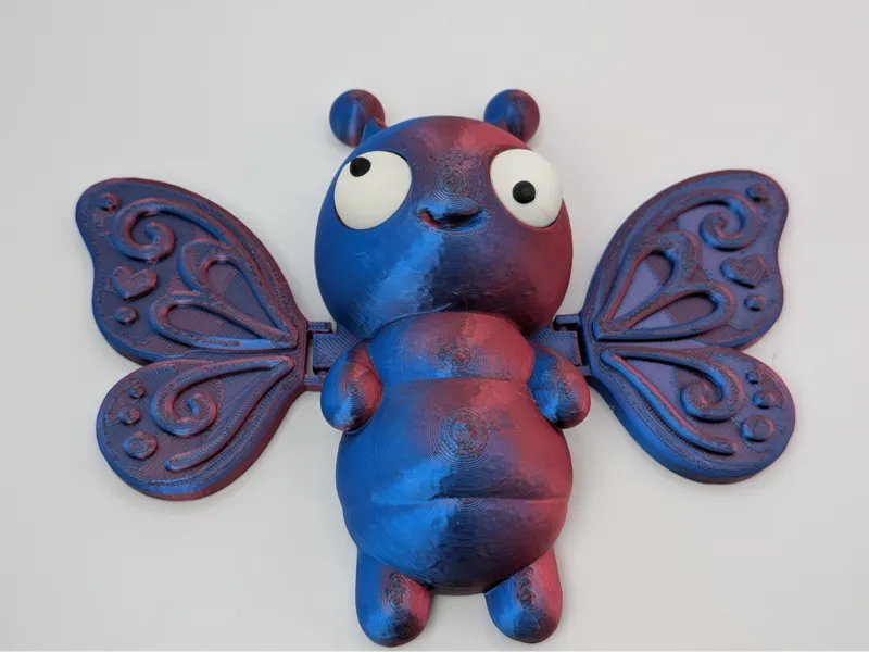 Crazy flexi Butterfly - moveable eyes & wings