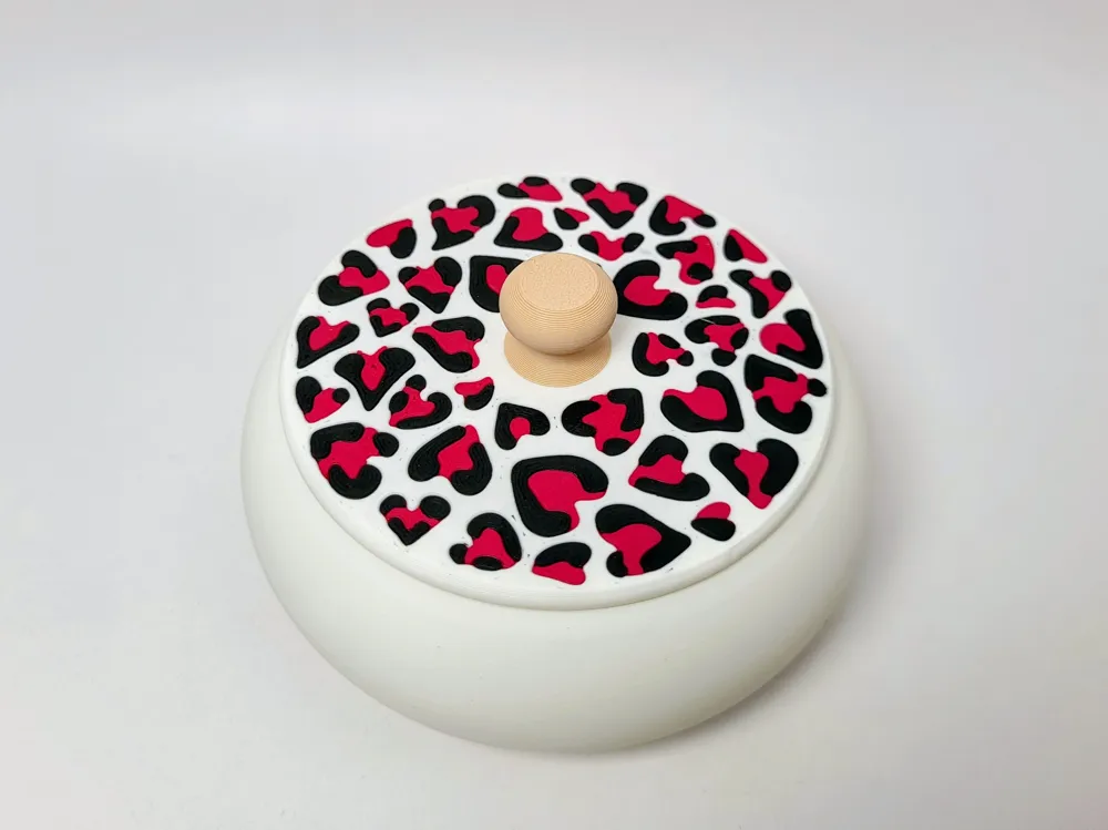 Leopard Pattern Lid for my stackable Jewelry Boxes - Free 3D Print ...