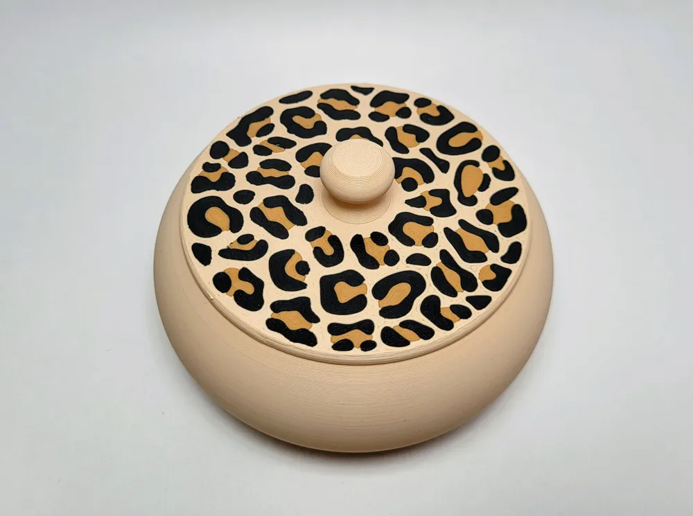 Leopard Pattern Lid for my stackable Jewelry Boxes - Free 3D Print ...