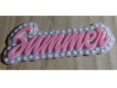 Summer Keychain with Stars
