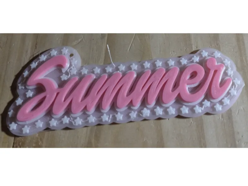 Summer Keychain with Stars