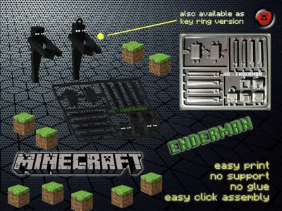Minecraft Inspired Creeper Skeleton Enderman Pig Llama Bookmark | Flexible Plastic | Sparrow Sale