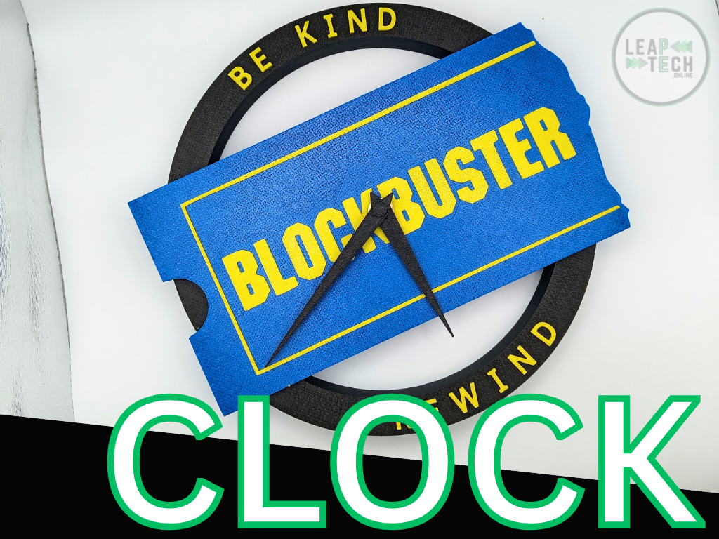 BLOCKBUSTER VIDEO STYLE WALL CLOCK
